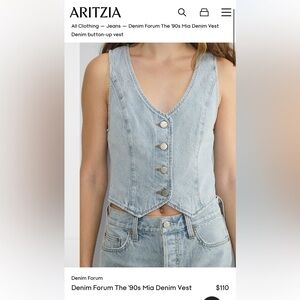 Aritzia Denim Vest